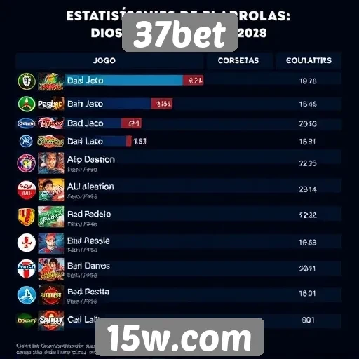 Estatísticas de jogos mais populares no 37bet